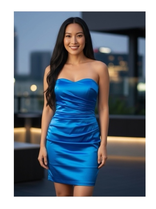 Bill Levkoff Dresses & Skirts - Bill Levkoff ᪥ Sateen Strapless Formal Cocktail Mini Dress ᪥ Aegean Blue ᪥ 6